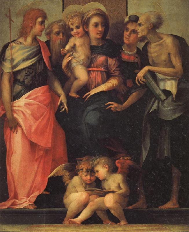  Madonna Enthroned with SS.John the Baptist,Anthony Abbot,Stephen,and Benedict